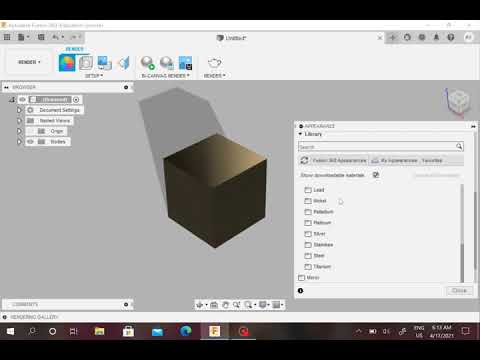 How to Use the Appearance Tool in the Render Workspace