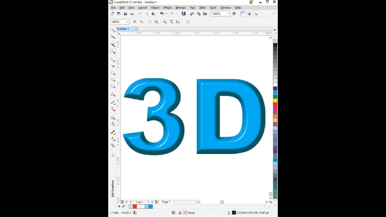 3d effect Coreldraw | How to emboss text in Coreldraw #tutorial #coreldrawtutorial