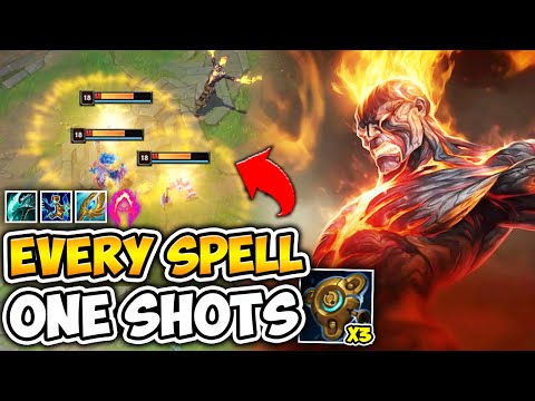 EVERY SPELL NUKES WITH TRIPLE ALTERNATOR BRAND! (SO MUCH DAMAGE) - League of Legends