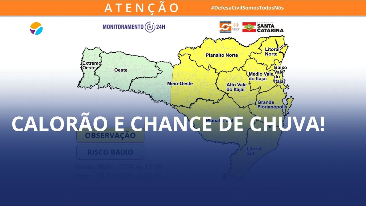 Calorão e chance de chuva! ⛈️