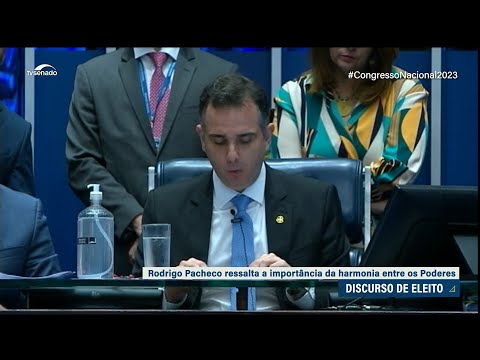 Pacificação é destaque em discurso de Rodrigo Pacheco após eleição