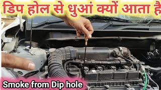 Why smoke - oil come out from dip stick hole / ड