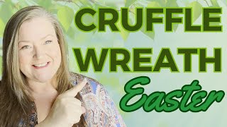 Create A Flocked Easter Bunny Wreath/Deco Mesh Cruffle Wreaths/How to Make a Deco Mesh Easter Wreath
