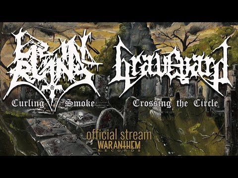 LIE IN RUINS / GRAVEYARD "Curling Smoke / Crossing the Circle" - full EP official HD