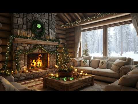 Winter Snow And Crackling Fire Ambience Bring Soft Comfort And Inner Quiet