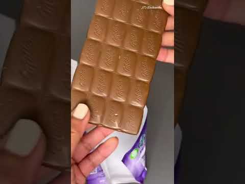 ASMR Unwrapping Milka Peanut Crisp #shorts #asmr #milka #peanut #chocolate #unwrapping