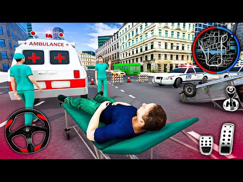 Emergency Ambulance Simulator 3D - City Ambulance Rescue Driving Game - Android iOS Gameplay