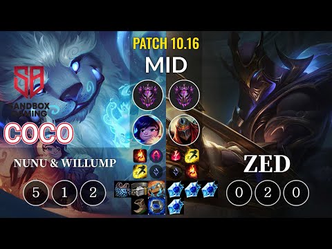 SB Coco Nunu & Willump vs Zed Mid - KR Patch 10.16