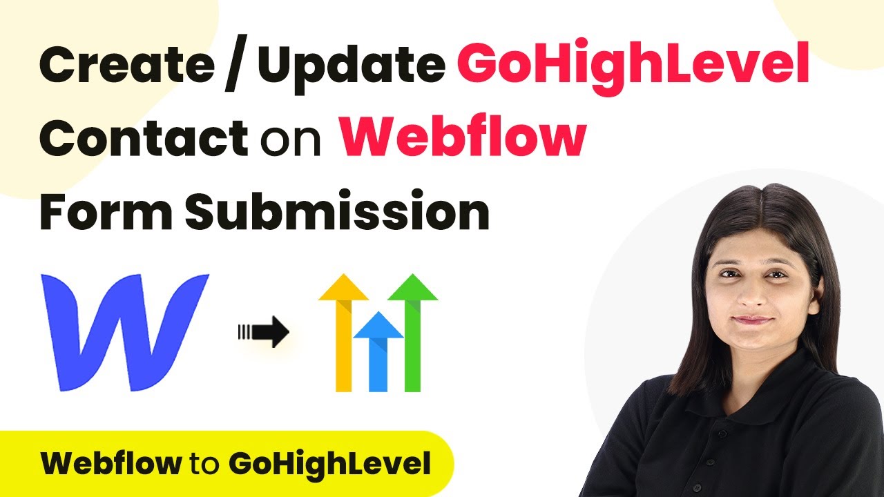 How to Create or Update GoHighLevel Contact on Webflow Form Submission | Webflow to GoHighLevel