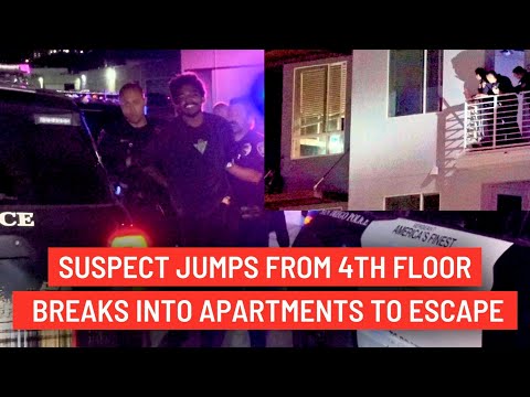 Man Jumps From Fourth-Story Apartment, Breaks Into Units While Fleeing Police