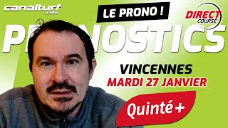 emission video des courses turf pmu du Mardi 27 janvier 2026