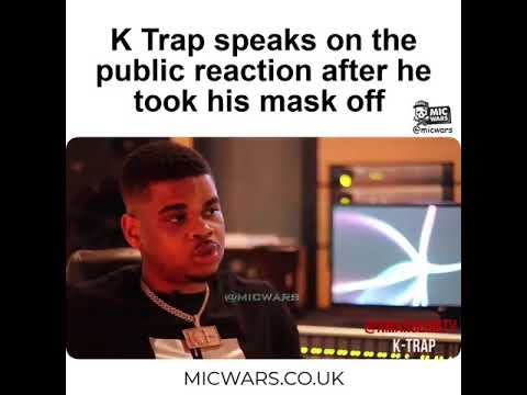 K Trap on the backlash after removing his mask! #shorts