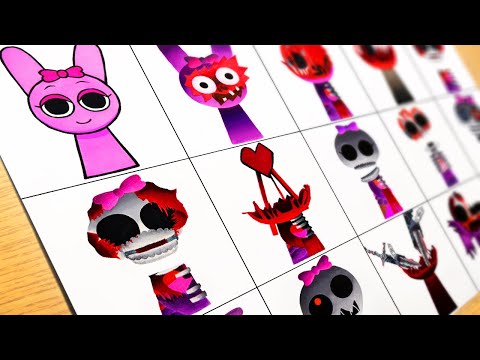 Drawing Incredibox Sprunki : Phase 1 to Phase 18 [Pinki] New Updated Phase / Sprunki Mix