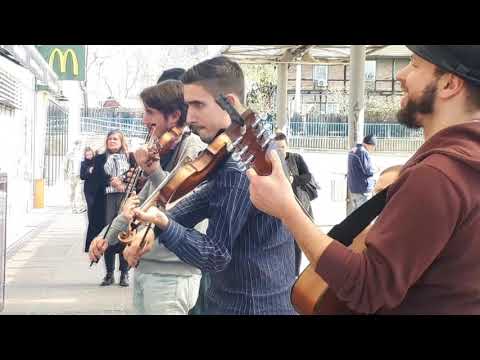 Rolling Stones, GNR, Iron Maiden, Avicii played by street musicians in Zagreb, Croatia