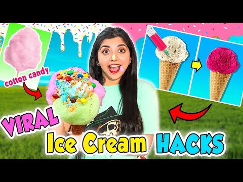 Testing Viral 5 min crafts ICE-CREAM HACKS to see if they work *aisi ice cream sochi bhi na hogi*😆🤣