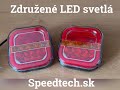 Združené LED svetlá 12V / 24V - s dynamickými smerovkami ECER (110x108x34mm) 2ks - Video Youtube