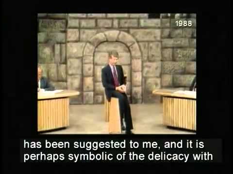 Ted Koppel reflecting on the Palestinian Wall in the town meeting in 1988