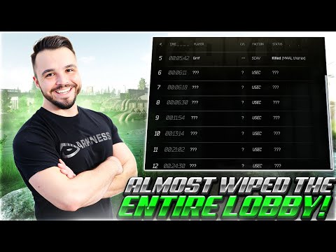 I ALMOST WIPED THE ENTIRE LOBBY! (Customs Escape From Tarkov)