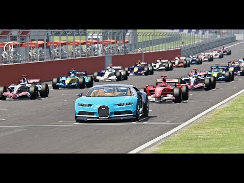 Bugatti Chiron vs All F1 2006 Cars - EPIC BATTLE