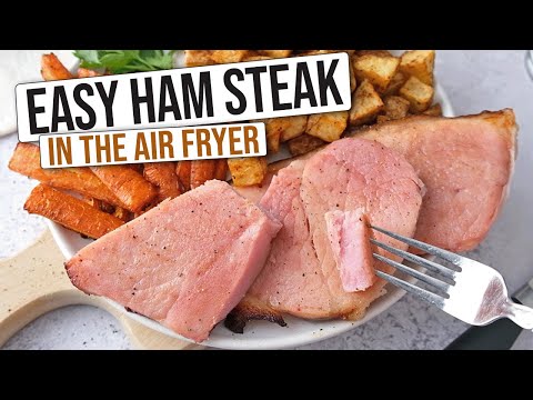 Easy Air Fryer Ham Steak [w/ Simple Glaze]
