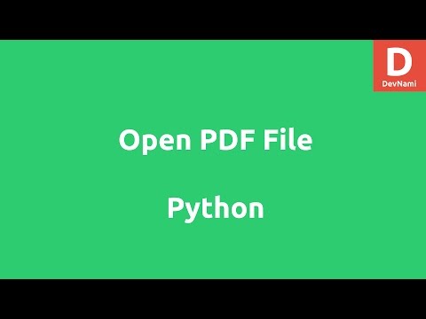 Python How to open PDF file from Hard Disk