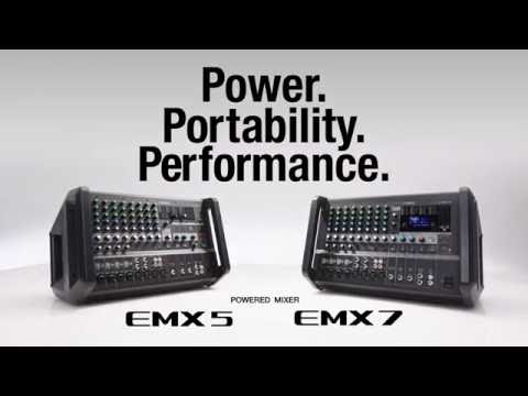 Yamaha EMX5 12-Input Powered Mixer with Dual 630 Watt Amp and 3-Band Equalizer Control