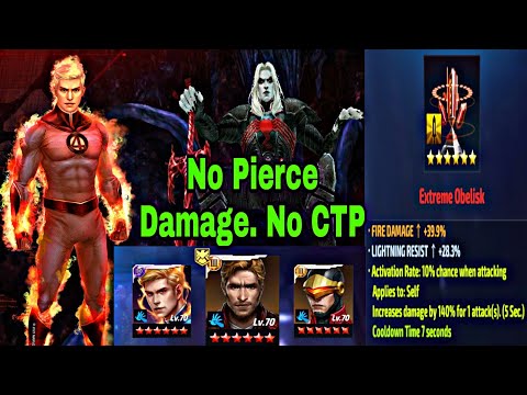 No Pierce Damage & No Ctp | Human Torch Clear Knull - Marvel Future Fight
