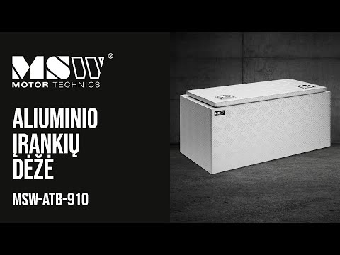 vaizdo įrašas - Aliuminio įrankių dėžė - 91 x 44,5 x 43 cm - 119 l