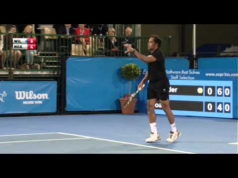 Yannick Noah's Hyped Up Ready Position! - World Tennis Challenge 2014