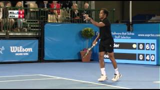Yannick Noah&#39;s Hyped Up Ready Position! - World Tennis Challenge 2014