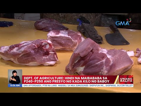 Dept. of Agriculture: Hindi na maibababa sa P240-P250 ang presyo ng kada kilo ng baboy UB