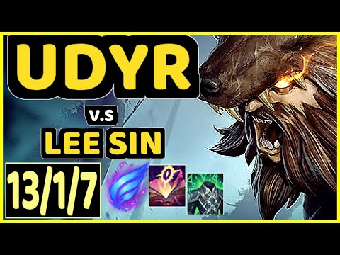 UDYR vs LEE SIN - 13/1/7 KDA JUNGLE GAMEPLAY - KR Ranked GRANDMASTER