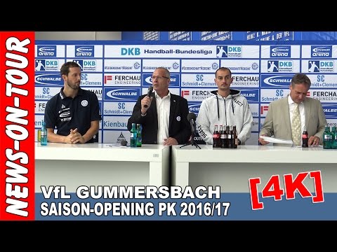 VfL Gummersbach Handball [4K Ultra-HD] 22.08.2016 Saisoneröffnungs-Pressekonferenz! Volle Länge...