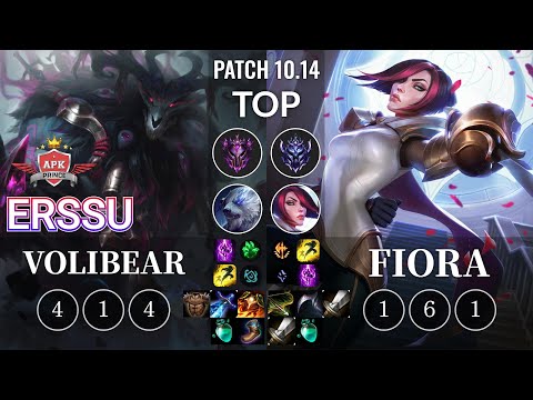APK erssu Volibear vs Fiora Top - KR Patch 10.14