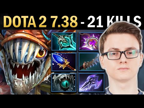 Slark Gameplay Miracle with 21 Kills and 919 GPM - Dota 7.38