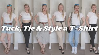 How to style a white t-shirt! | 1 item, 7 ways - Casual to Dressy for Spring & Summer!