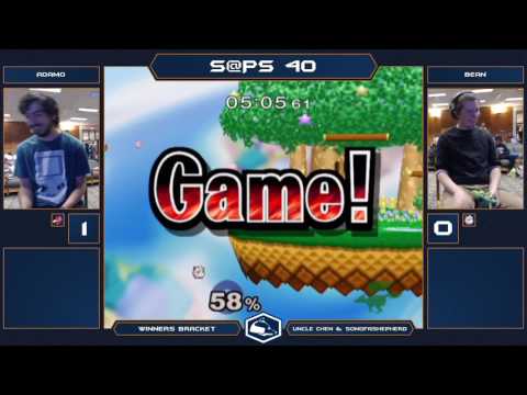 S@PS 40 Melee Singles - Adamo (Falco) VS Bean (Marth/Jigglypuff) - Winners Bracket