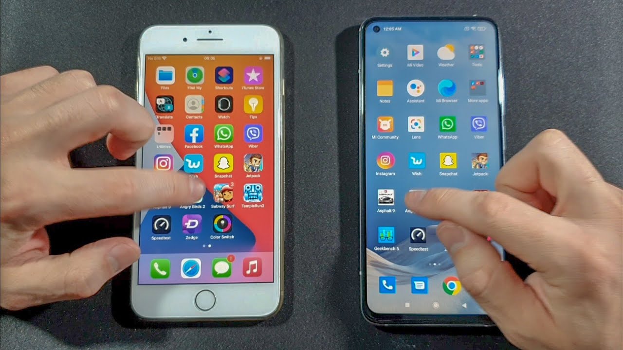 Xiaomi Mi 10T Pro vs Iphone 8 Plus Comparison Speed Test