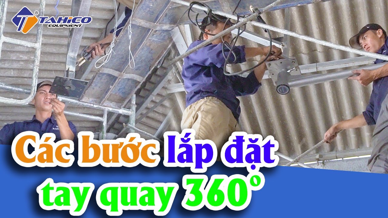 Giá treo tay quay đôi dây rửa xe quay 360 độ 20