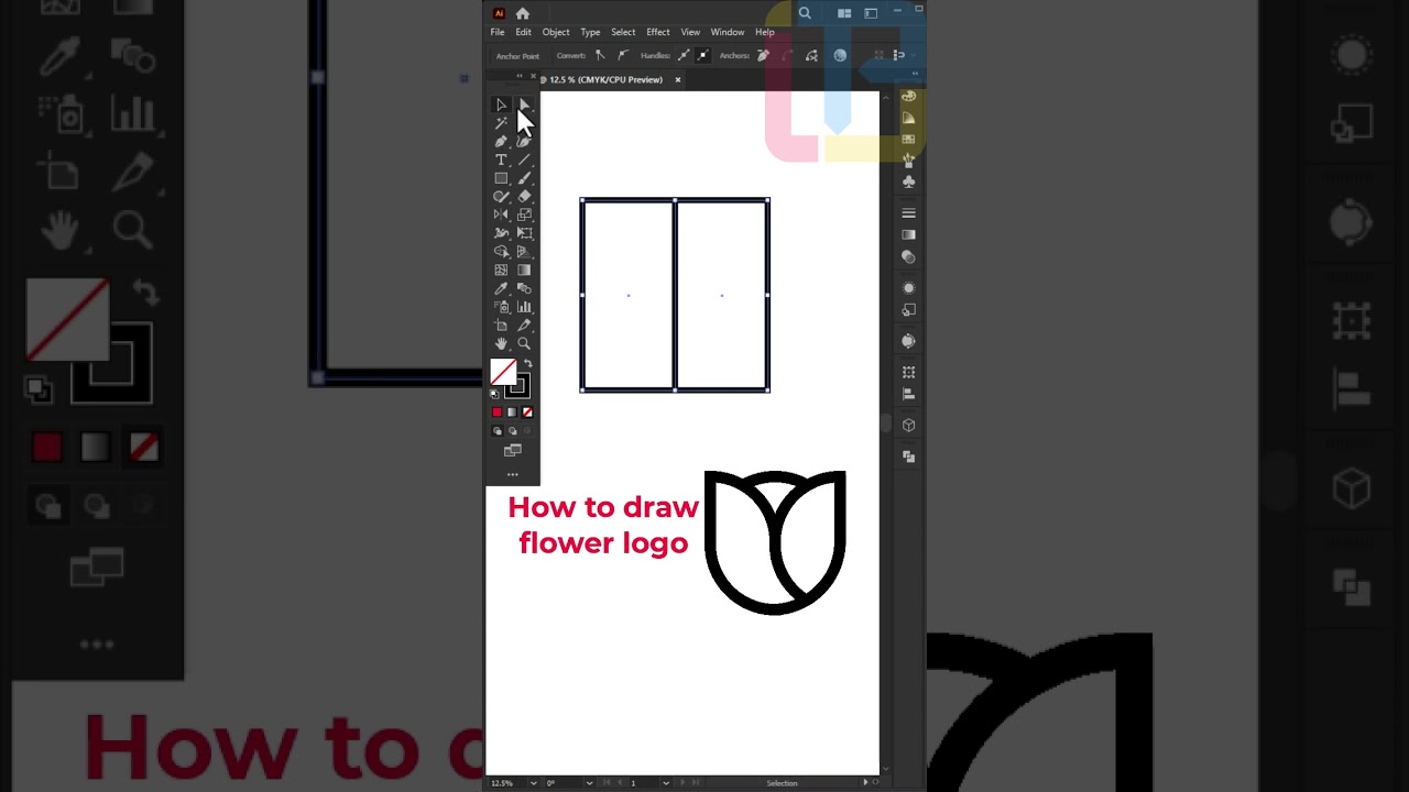 How to make flower logo in adobe Illustrator Tutorial