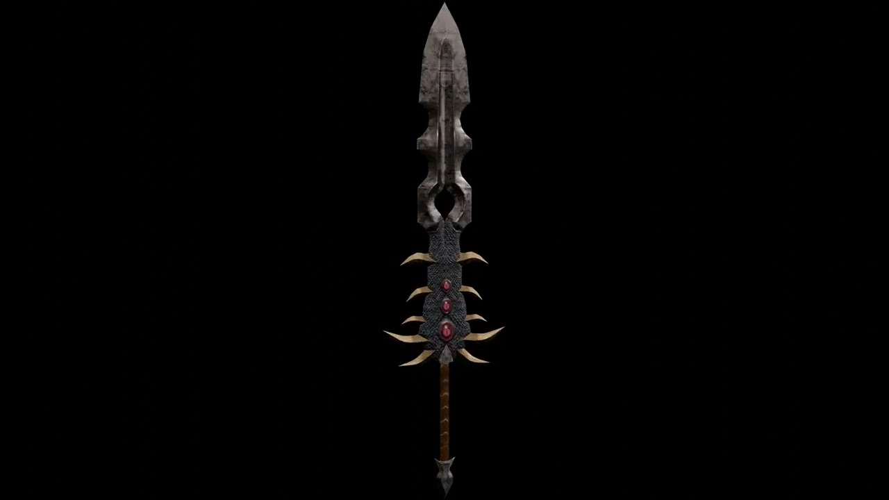 Fantasy sword PBR Low-poly 3D Model