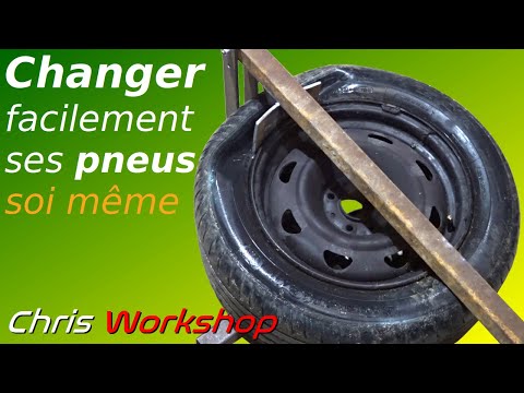 Part of a video titled Changer facilement ses pneus de voiture à la maison - YouTube