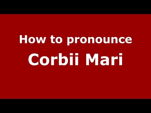 How to pronounce Corbii Mari (Romanian/Romania)  - PronounceNames.com