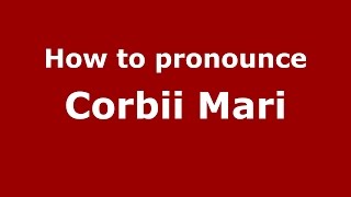 How to pronounce Corbii Mari