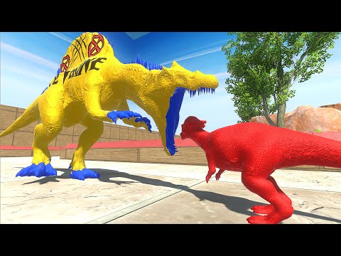 Wolverine Spinosaurus Attack Pachycephal Osaurus Championship Run - Animal Revolt Battle Simulator