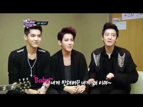 [720p] 130704 EXO (Kris, Baekhyun & Chanyeol) - Baby Don't Cry BackStage @ M! Countdown