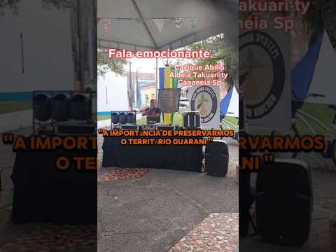 O cacique Abílio, da Aldeia Takuary-Ty (Cananeia/SP),  "devemos preservar o território Guarani "