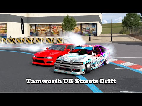 S14 & AE86 Drifting TAMWORTH UK STREETS Chasing TANDEMS f.t‪ @jacky2432  飄移甩尾追走 | Assetto Corsa 神力科莎