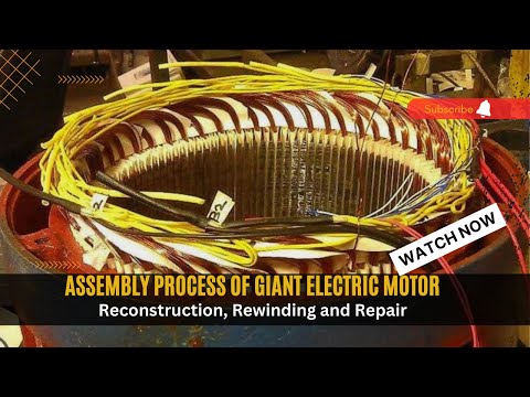 Assembly Process of Giant Electric Motor and Generator  #technology #agriculture