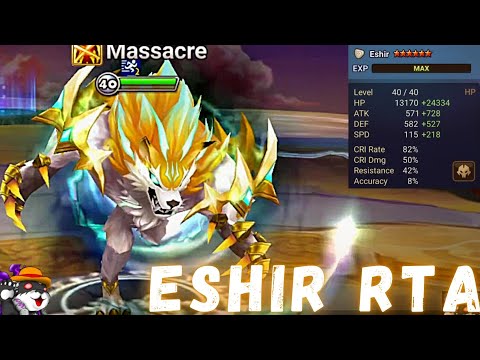 The Power Of Eshir (2A Light Werewolf) In RTA  Summoners War